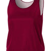 A4 Ladies' Reversible Mesh Tank Top - MAROON/WHITE