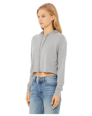 Bella + Canvas Women's Cropped Long-Sleeve T-Shirt Hoodie