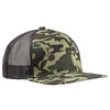 Big Accessories Surfer Flat Bill Snapback Trucker Hat - Forest Camo/Black