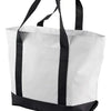 Liberty Bay View Giant Zippered Boat Tote - White/Black