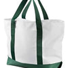 Liberty Bay View Giant Zippered Boat Tote - White/Forest