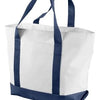 Liberty Bay View Giant Zippered Boat Tote - White/Navy