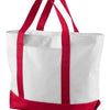 Liberty Bay View Giant Zippered Boat Tote - White/Red